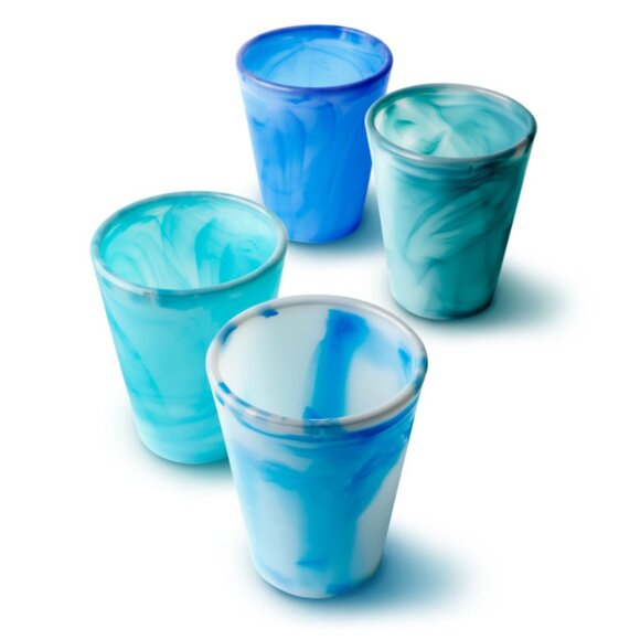 goSili reusable stackable silicone Ocean Cups set of 4 (20 oz.) - Picture 1 of 10